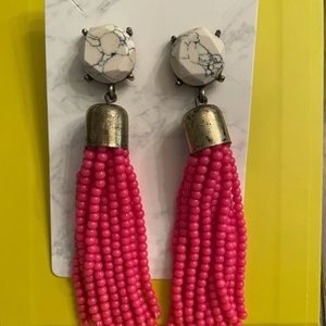 Baublebar pink tassel earrings